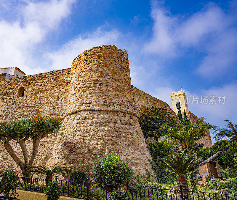 Calpe La Peca Torreon塔老城在西班牙阿利坎特